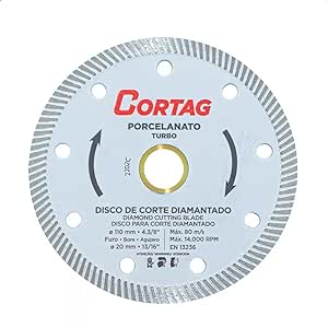 Disco de corte diamantado para porcelanato. CORTAG. Cod. 60863
