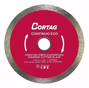 Disco de corte diamantado contínuo ECO . CORTAG. Cod. 61548