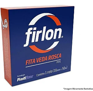Fita Firlon veda rosca18X50m. PLASTIFLUOR. Cod.289400