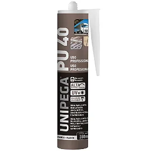 Adesivo PU40 branco 280ML/400g.UNIPEGA. Cod. 762800