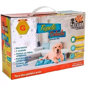 Tapete gelado para pet grande 50x90cm. SAVANA. Cod.242.