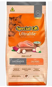 Ração Special Cat Ultralife Castrados, Salmão, 20kg. Cod 150025004008