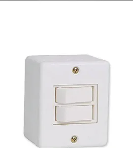 Conjunto sobrepor 2 interruptor simples 6A 250V. IlUMI. Cod. 741500