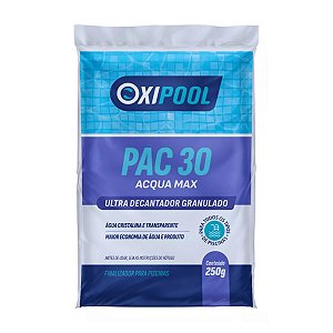 Acquamax Ultra decantador Clarificante Pac 30 Oxipool 250g. KEEPCLOR Cod. PO0002
