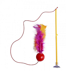 Brinquedo plástico varinha e  bolinha c/ventosa. CLUB MR PET. Cod 93709