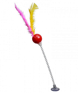 Brinquedo plástico mola bola/ventosa. CLUB MR PET. Cod 93707