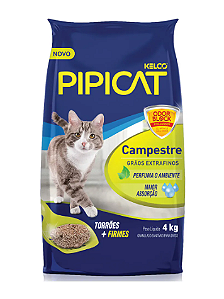 Granulado sanitário campestre 4kg. PIPICAT. Cod.0008909