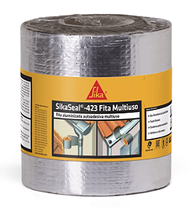 Fita aluminizada autoadesiva multiuso 10cmx10m, SIKASEAL. cod. 770923