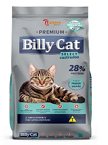 Ração select castrados 28%  15KG. BILLY CAT. Cod. 218