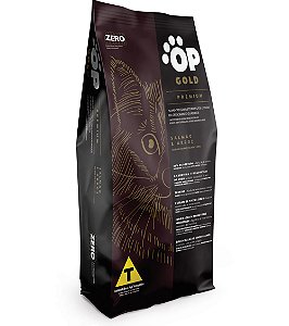 Ração para Gatos Adultos, Castrados e Filhotes, Super Premium, Salmão e Arroz 10KG. OP GOLD. Cod. 164