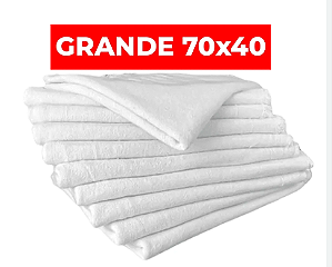 Pano De Chao Grande Branco 70x40cm Saco Duplo. Cod MLB43