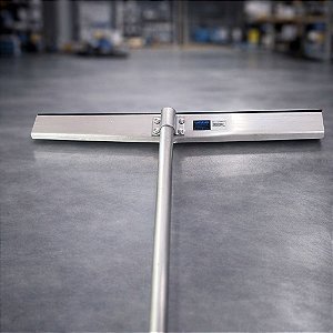 Rodo alumínio 40cm, borracha, cabo 1,5m, POL FIXO. Cod 19