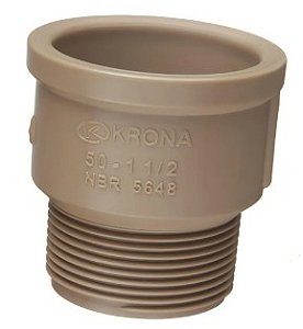 Adaptador KRONA soldável curto 50mm X 1.1/2 . Cod 13300