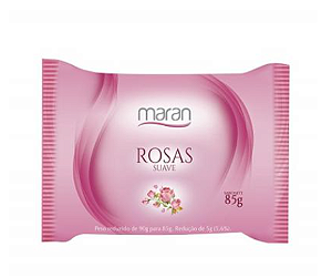 Sabonete em barra suave rosas 85g, MARAN