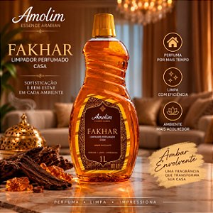 Limpador perfumado fragrância arabe fhakar 1l. AMOLIM. Cod. 24061