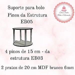 Suporte para bolo EB03 - 20 cm de diâmetro x 15 cm de altura