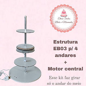 Estrutura para bolo EB03 completa+Motor central