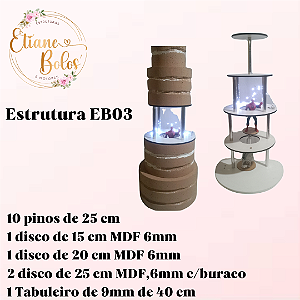 ESTRUTURA EB03 COMPLETA PARA A MAQUINA SOBE E DESCE NO MEIO