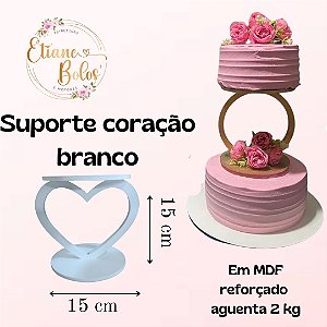 SUPORTE CORAÇÃO SIMPLES BRANCO