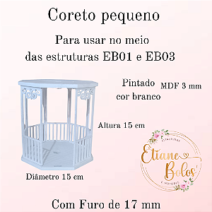 Coreto pequeno em MDF de 3mm pintado