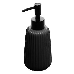 PORTA SABONETE LIQUIDO DE CERÂMICA BALOON PRETO - WOLFF 270ML