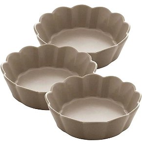 Conjunto 3 Bowls de Porcelana Pétalas Area Matt 14,5cm x 5cm wolff