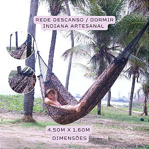 Rede Descanso / Dormir Macia Resistente Indiana Artesanal