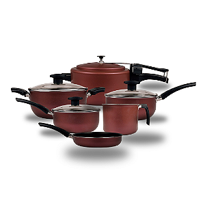 Jogo Kit de Panelas Variadas com Panela de Pressão 6 Peças