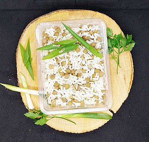 ARROZ BRANCO COM LENTILHAS