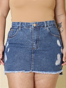 Saia Jeans Plus Size