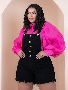 Macacão Preto Plus Size