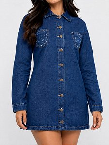 Max Jaqueta Jeans Strass