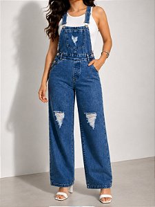 Macacão Wide Leg Jeans