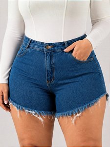 Short Jeans Plus Size Liso