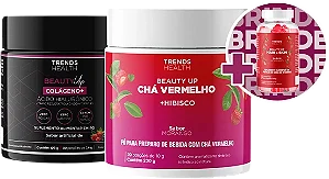 Colágeno + chá rejuvenescedor + goma de brinde + Copo personalizado de brinde