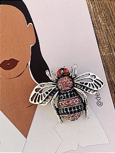 Broche Abelha Com Strass