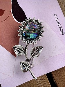 Broche Girassol Abalone