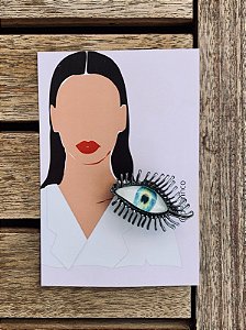 BROCHE OLHAR prata