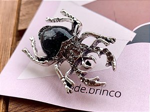Broche Besouro Tigre - prateado