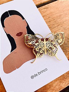 Broche Lepidoptera - aço inox