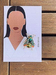 Broche Abelha de Orquídea