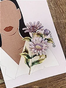 Broche Ramalhete Lilás