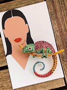 Broche Camaleão Espiral