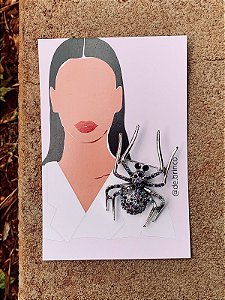 Broche Aranha Glow Lilás