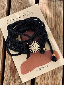 COLAR SOL BOHO PRETO