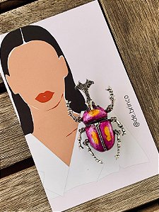 Broche Besouro Rinoceronte