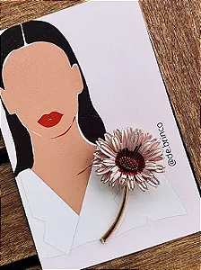 Broche \ pingente Florir Rosa Claro