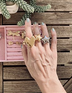 Anel Estrela Dourado