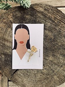 Broche mini rosa