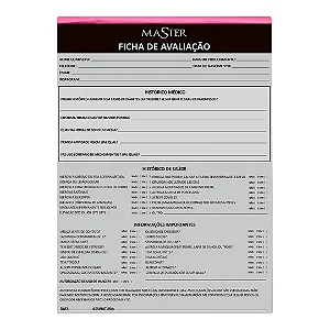 Ficha anamnese / avaliação Master 50 folhas